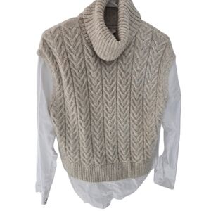 Sincerely Jules Turtleneck Sweater Vest - Cream